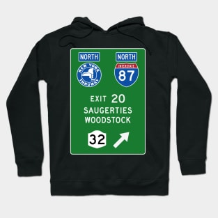 New York Thruway Northbound Exit 20: Saugerties Woodstock Catskills Hoodie